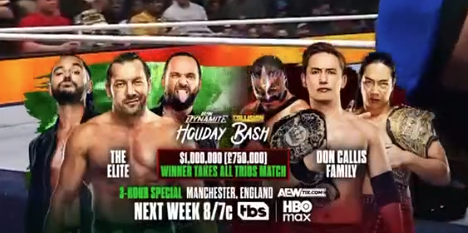 the elite, kenny omega, young bucks, matt jackson, nick jackson, don callsi family, hechicero, konosuke takeshita, kazuchika okada