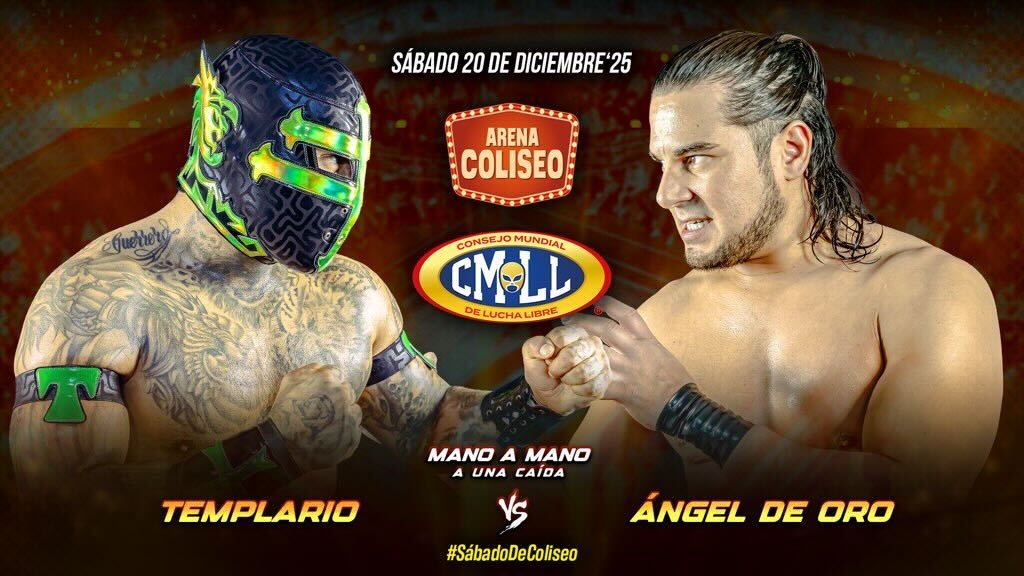 CMLL Sábado De Coliseo Results (12/20/2025): Templario vs. Ángel de Oro, Fuerza Poblana vs. Ola Negra, Titán, More