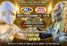 CMLL Martes de Arena Mexico Results (12/23/2025): Mistico vs. Difunto, Templario vs. Volador Jr., More Set