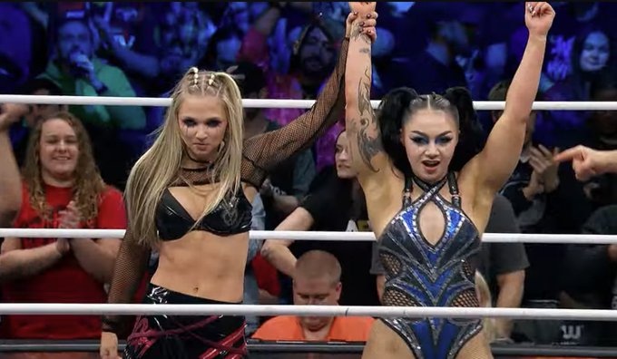 Julia Hart & Skye Blue Def. Hyan & Maya World At AEW Worlds End