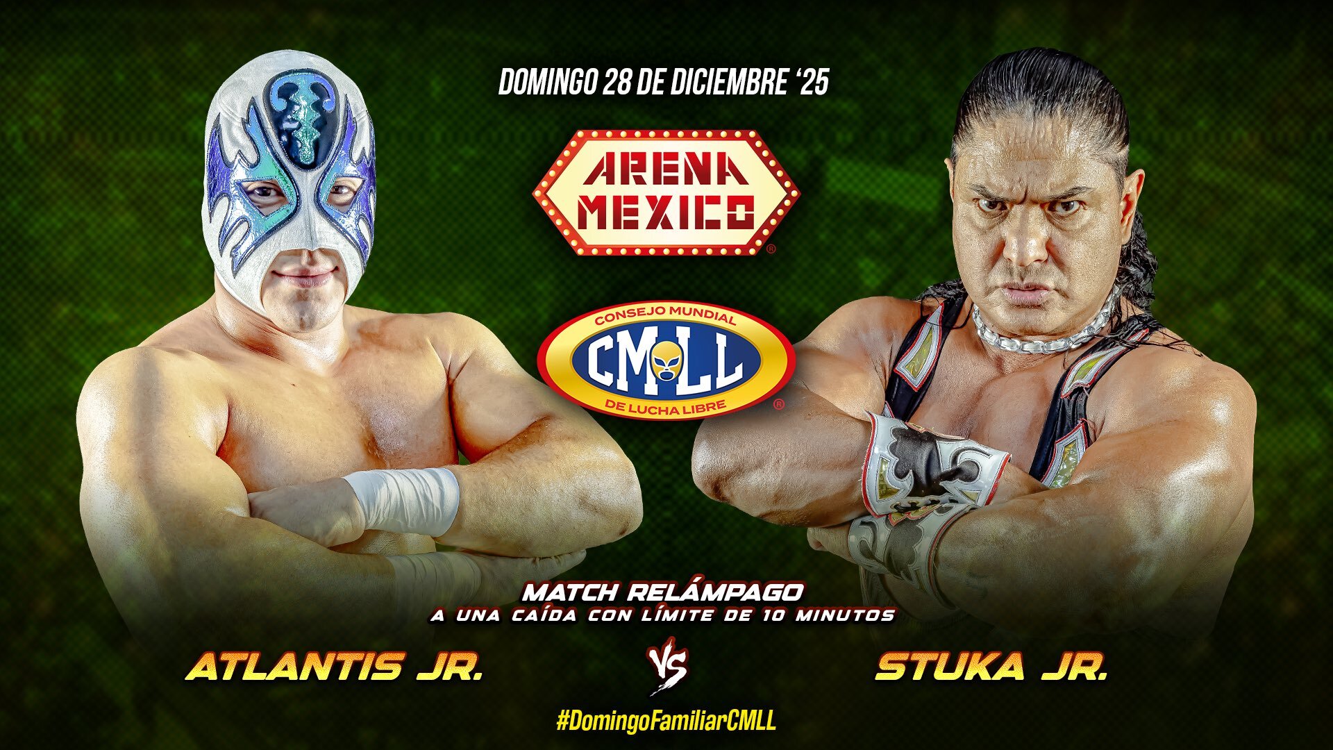 CMLL Domingo Familiar Results (12/28/2025): Atlantis Jr. vs. Stuka Jr., More