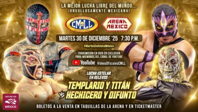 CMLL Martes de Arena Mexico Results (12/30/2025): Templario & Titán vs. Hechicero & Difunto, More