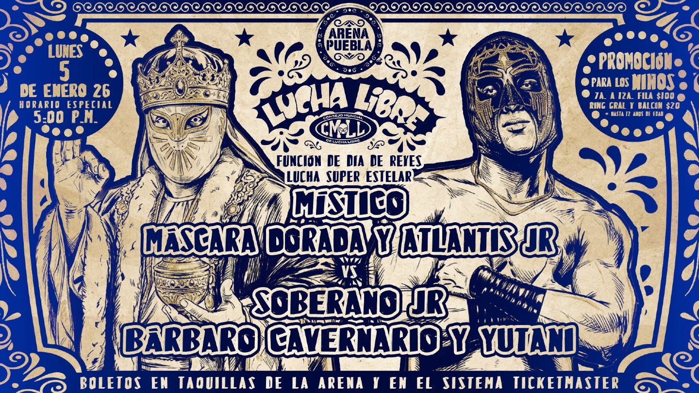 CMLL Lunes Clásico Results (1/5/2026): Atlantis Jr. & Sky Team Team Up, World Class Wrecking Crew, Herederos, More