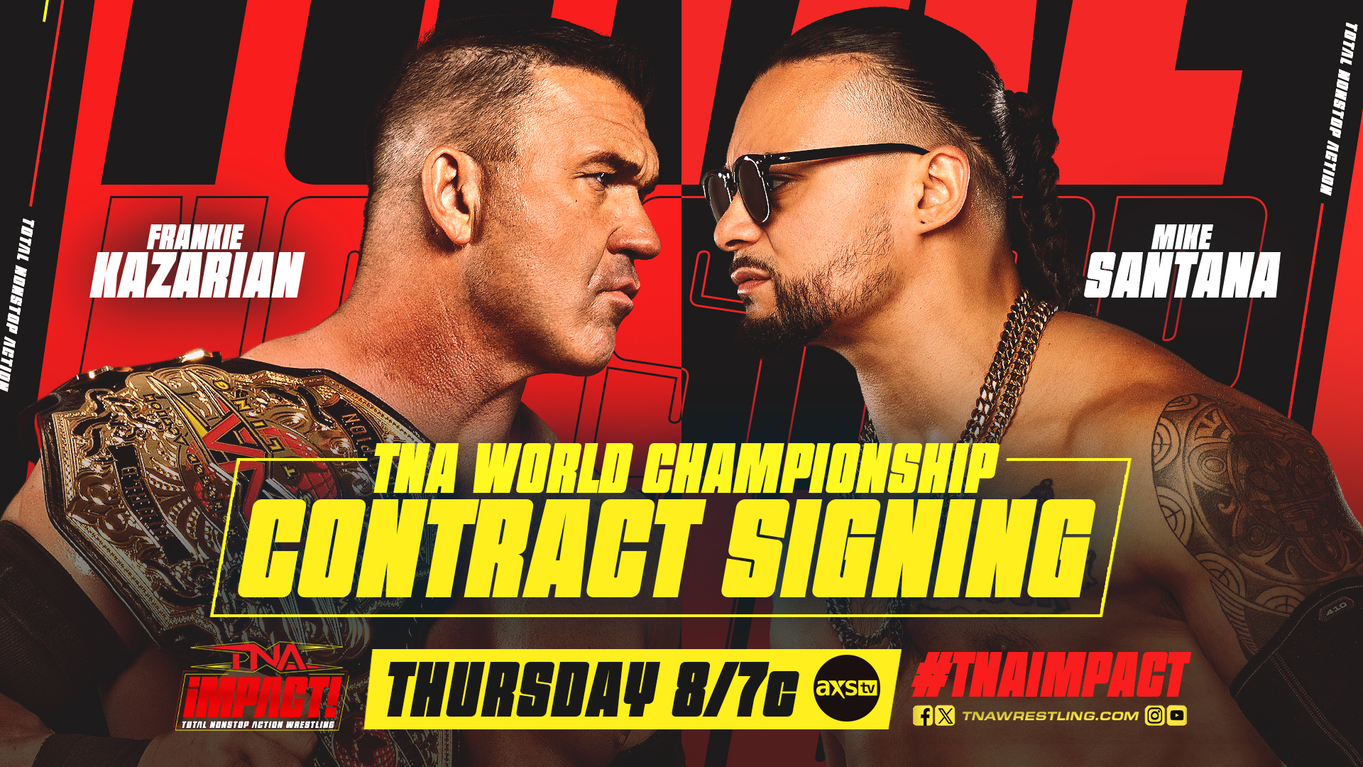 Mike Santana And Frankie Kazarian Contract Signing Added To 1/8 TNA iMPACT!