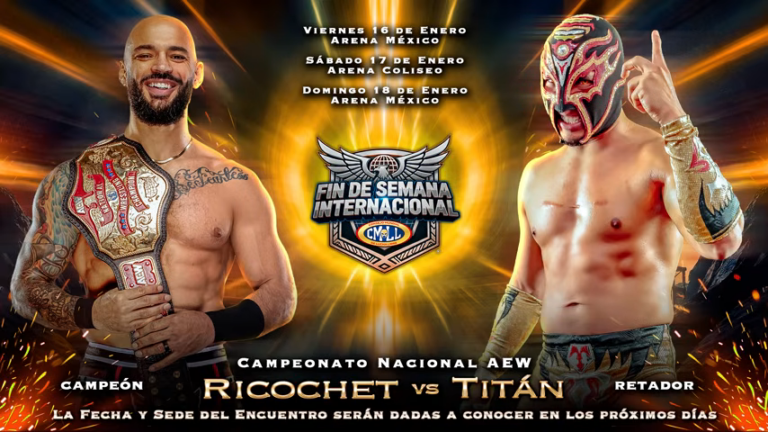 Ricochet Defending AEW National Title, Lee Moriarty Defending ROH Pure Title At CMLL International Weekend