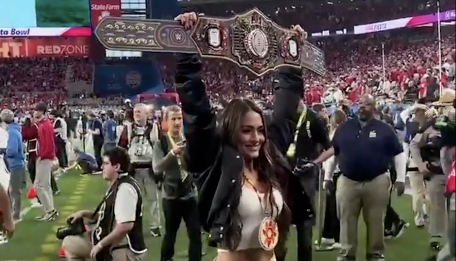 Nikki Bella Attends Miami vs. Ole Miss With Custom CFP Championship