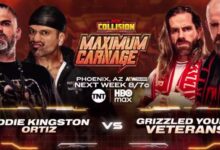 AEW Collision Eddie Kingston and Ortiz against Grizzled Young Veterans