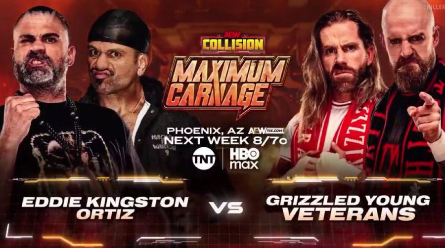 AEW Collision Eddie Kingston and Ortiz against Grizzled Young Veterans