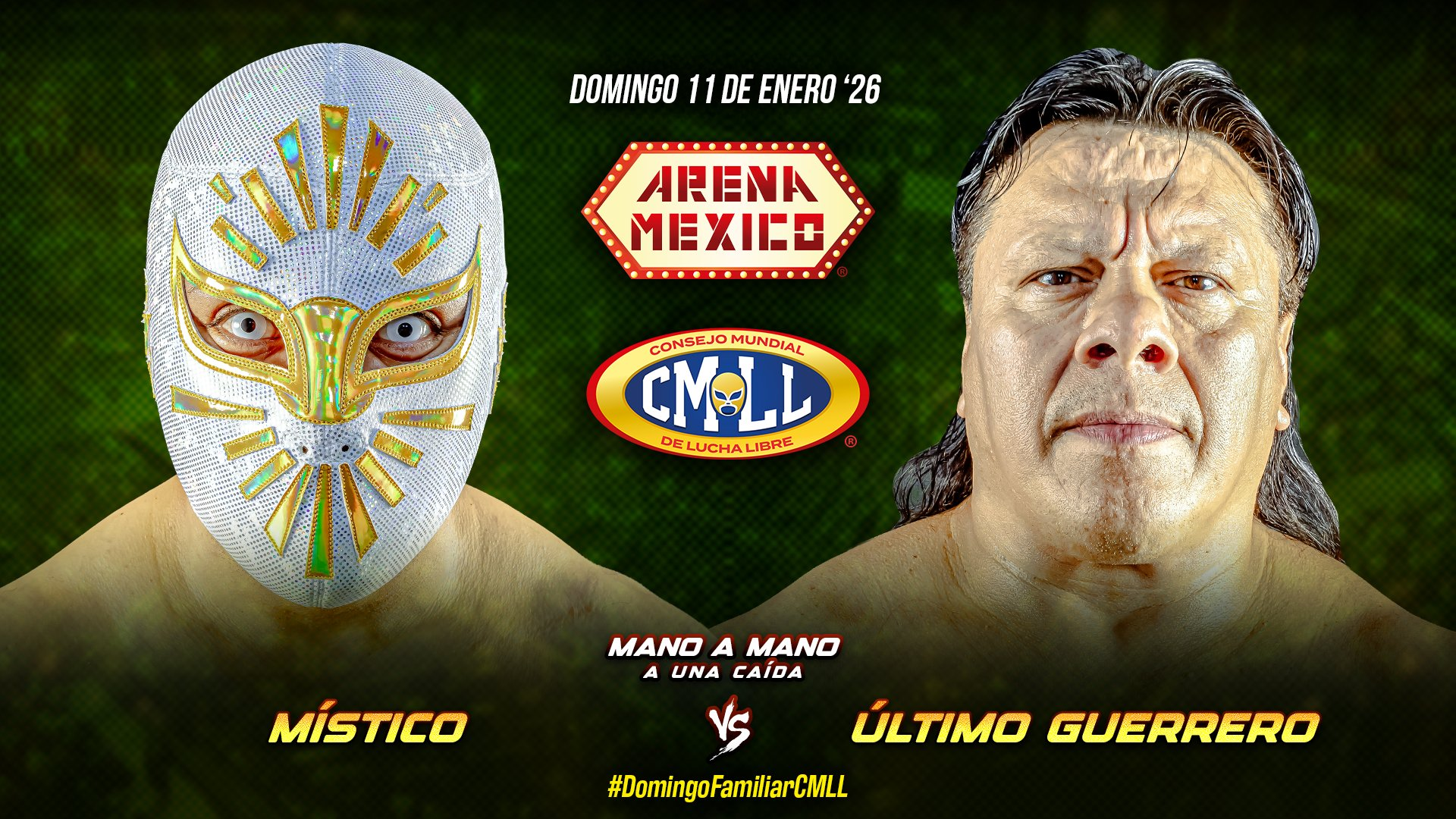 CMLL Domingo Familiar Results (1/11/2026): Místico vs. Último Guerrero, More Set