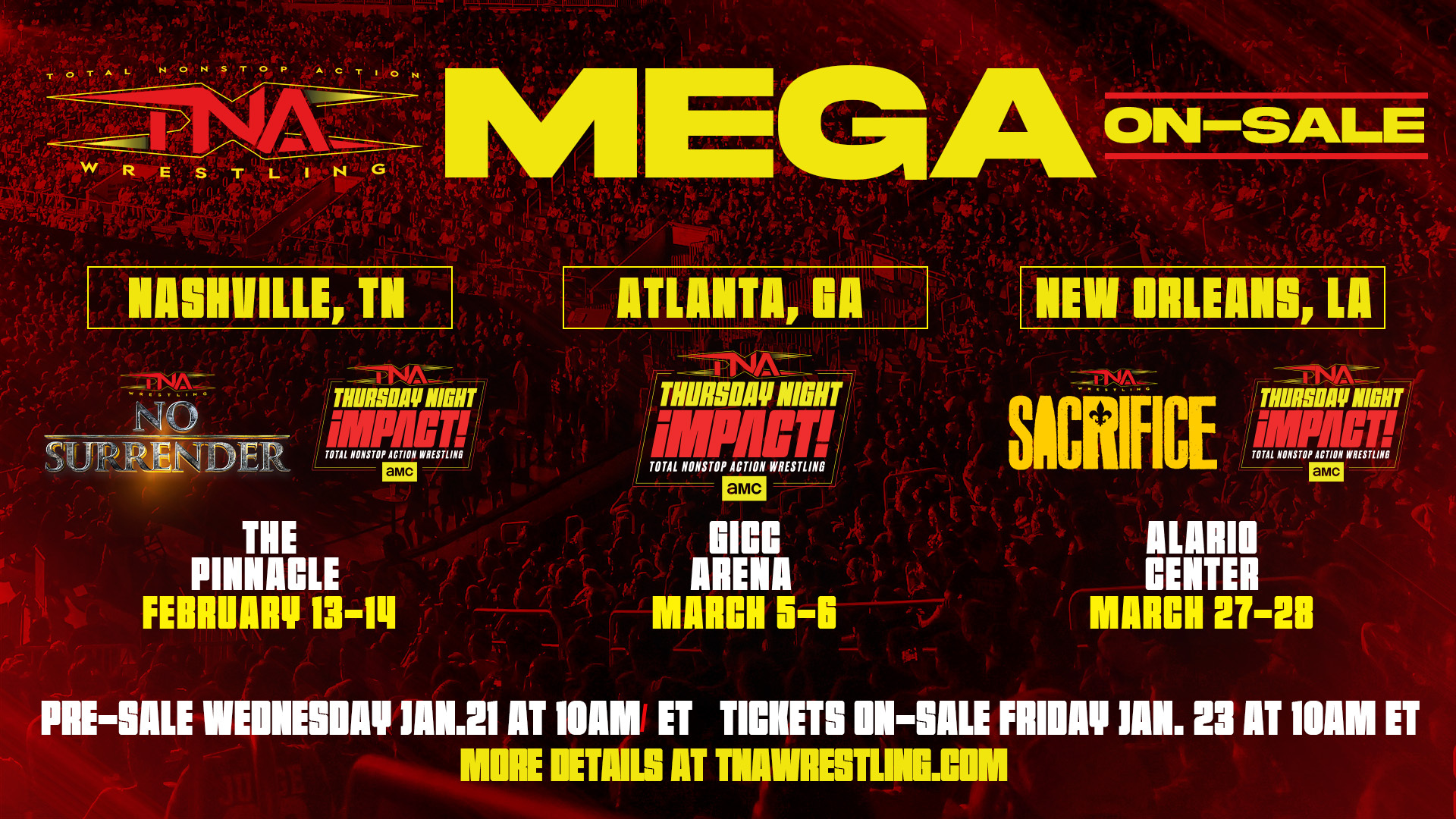 TNA Wrestling future dates