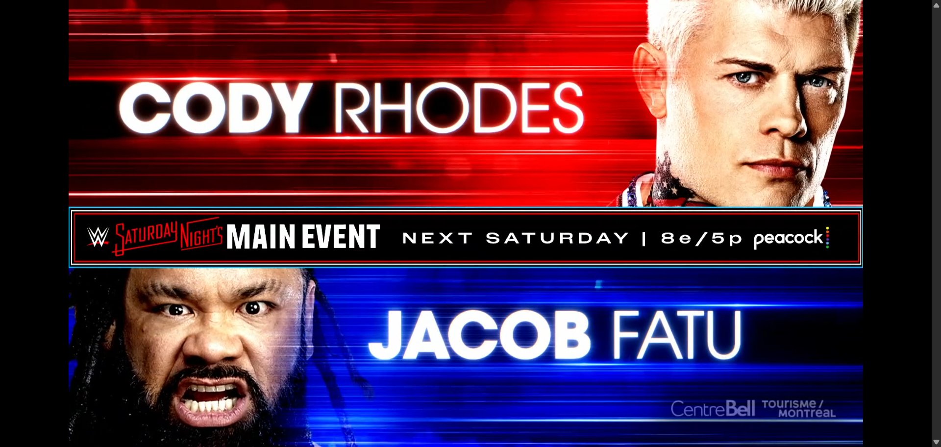 cody rhodes jacob fatu wwe saturday night's main event