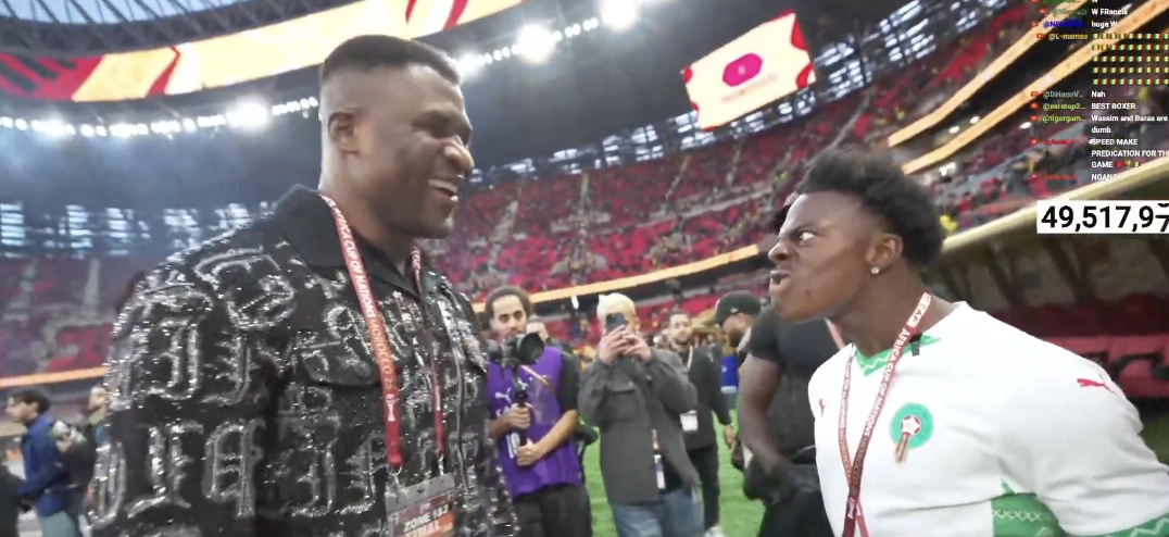 Francis Ngannou Punches iShowSpeed