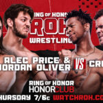 Jordan Oliver & Alec Price vs. CRU, Pure Title Proving Ground Match, More Set For 1/22 ROH On HonorClub