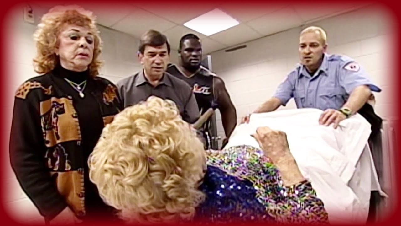 Mae Young Giving birth to a hand