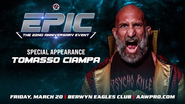 Tommaso Ciampa Announced For AAW EPIC 22nd Anniversary Show