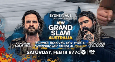 Andrade El Idolo Adam Page AEW Grand Slam Australia