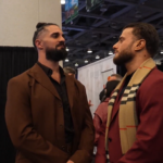 Seth Rollins & MJF Meet At NFL Super Bowl Radio Row