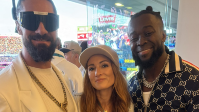 becky Lynch, kofi kingston, seth rollins, super bowl lx