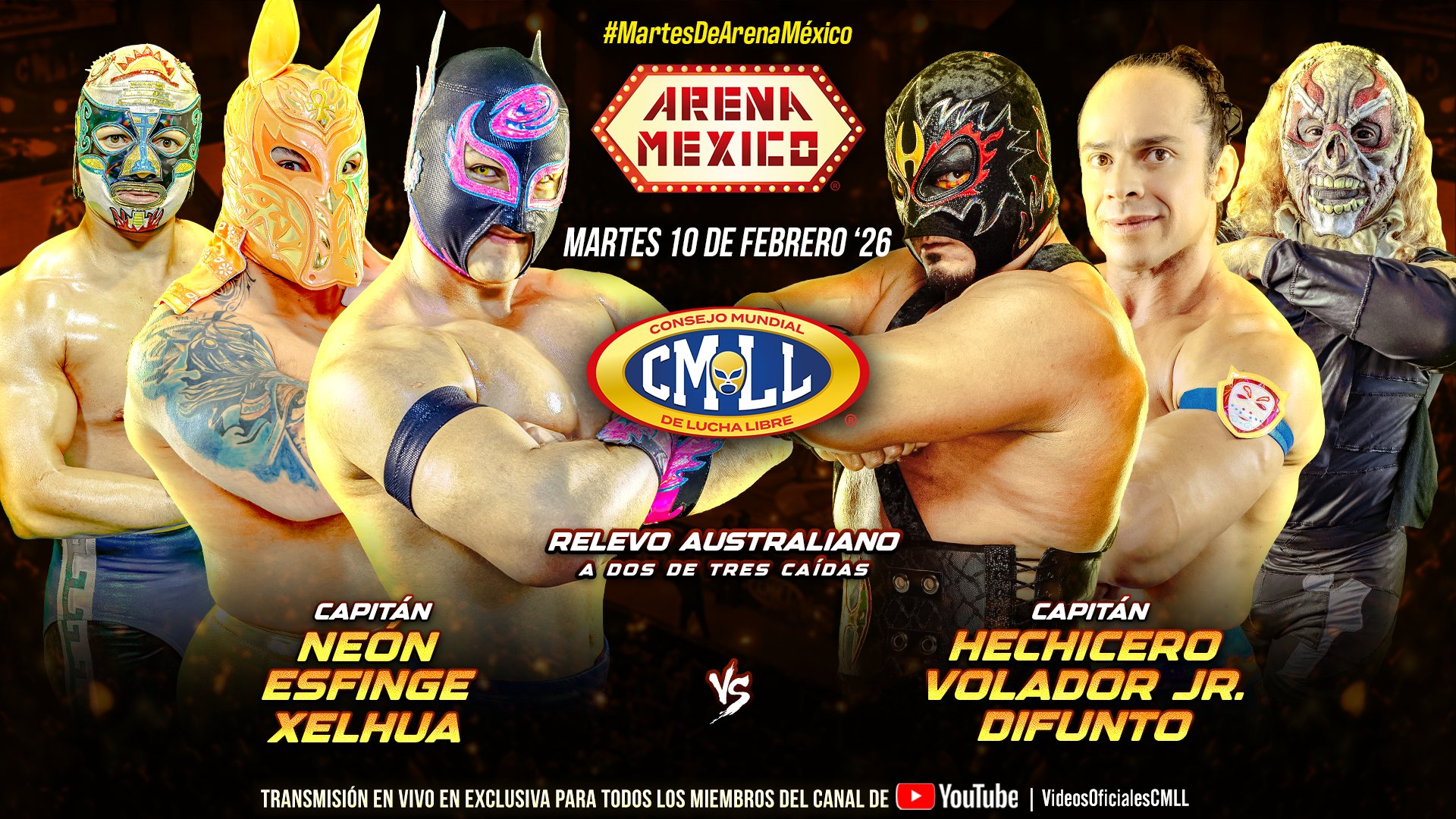 CMLL Martes de Arena Mexico Results (2/10/2026)