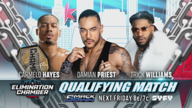 Carmelo Hayes vs. Damian Priest vs. Trick Williams WWE SmackDown