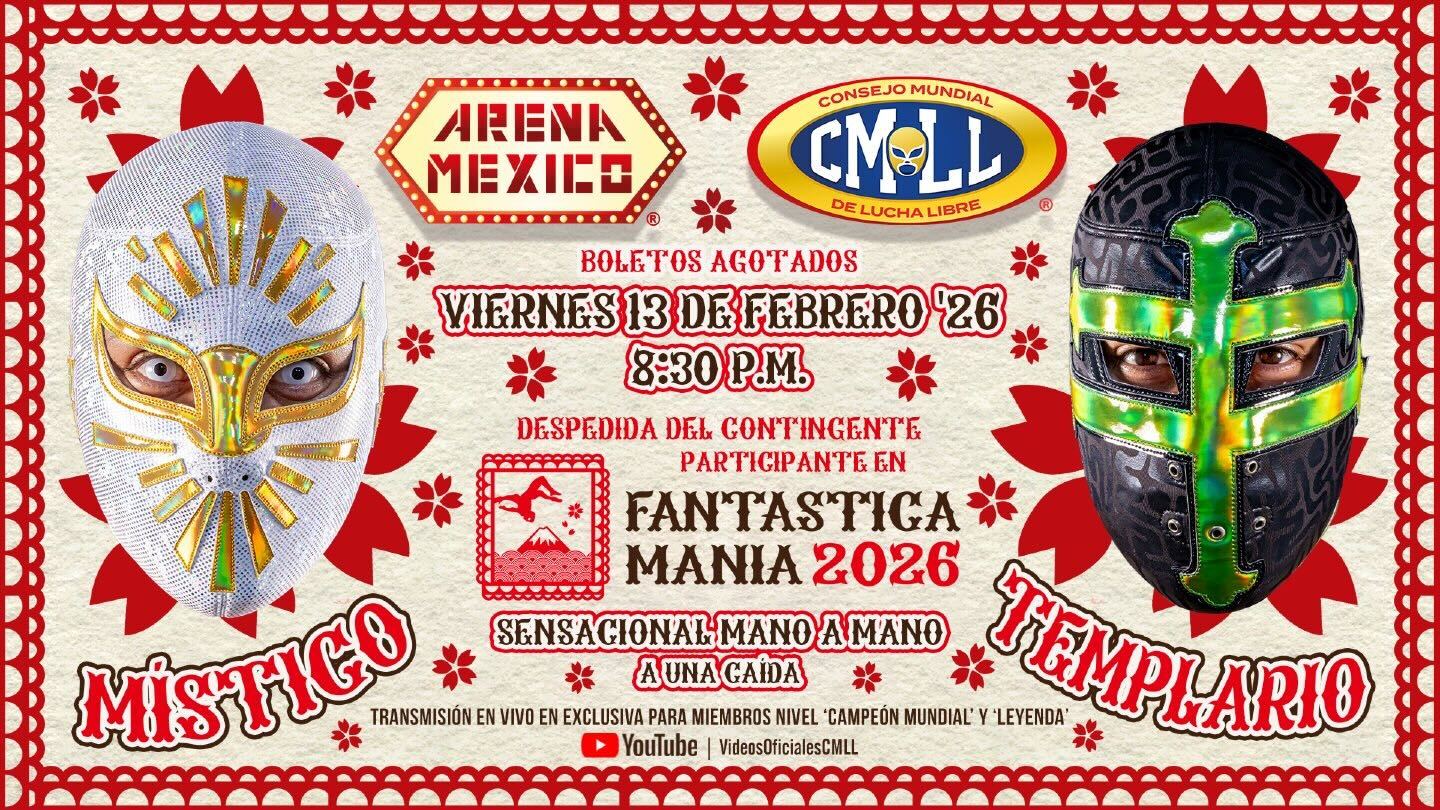 CMLL Viernes Espectacular Results (2/13/2026): Místico vs. Templario, Atlantis Jr. Defends Title, More