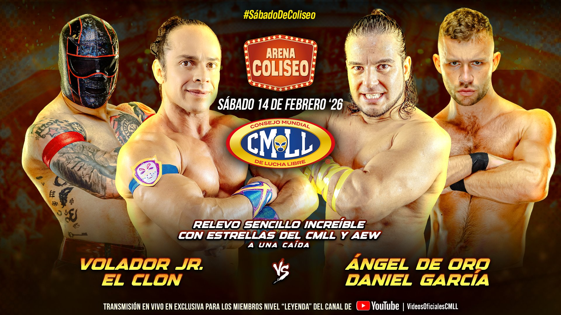 CMLL Sábado De Coliseo Results (2/14/2026)