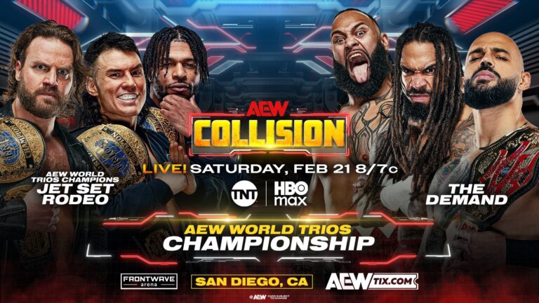 AEW Collision Preview, Start Time, How To Watch (2/21): AEW Trios Title Bout, CMLL World Heavyweight Title Bout