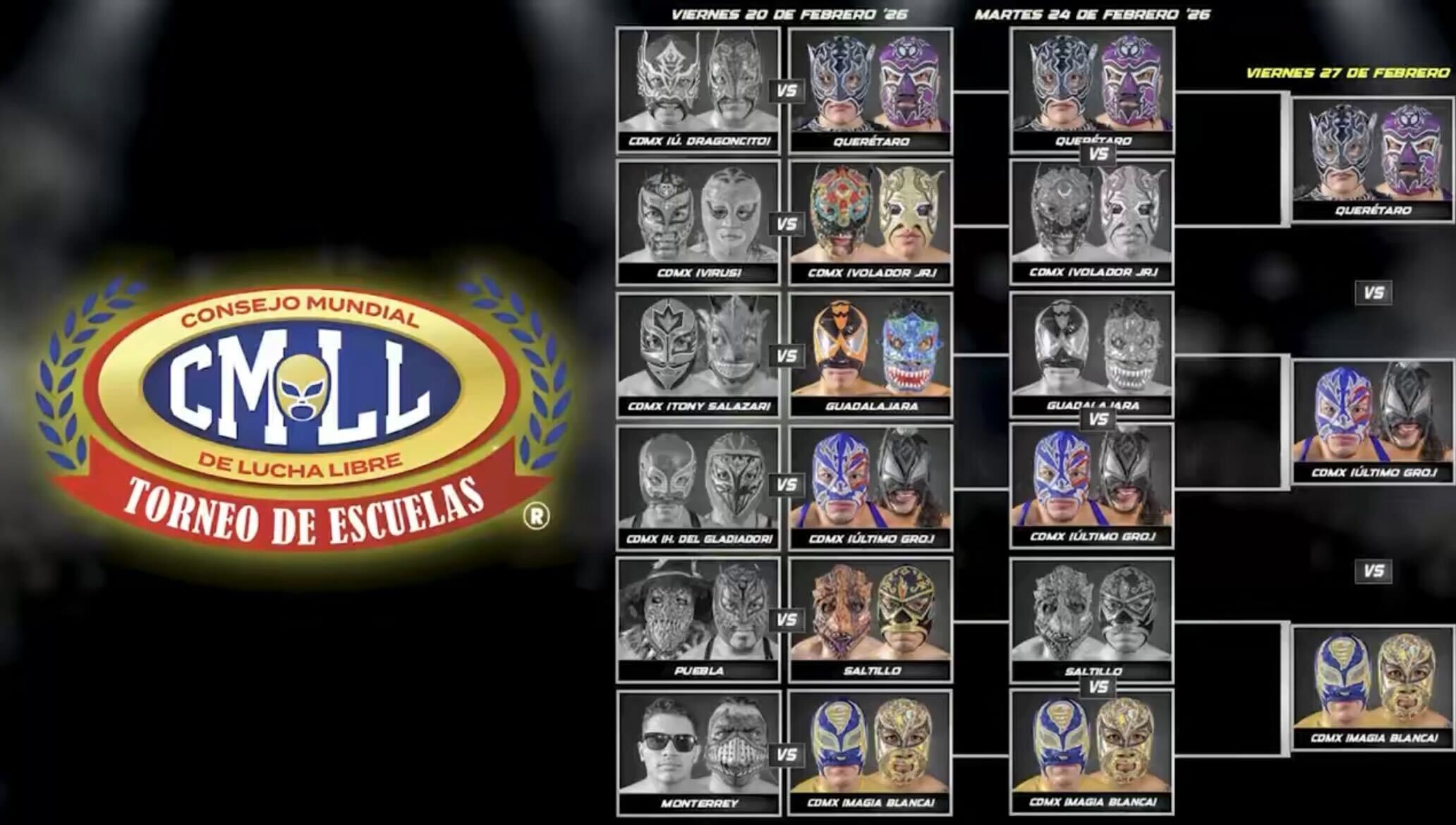 CMLL Torneo de Escuelas 2026 Finals Set