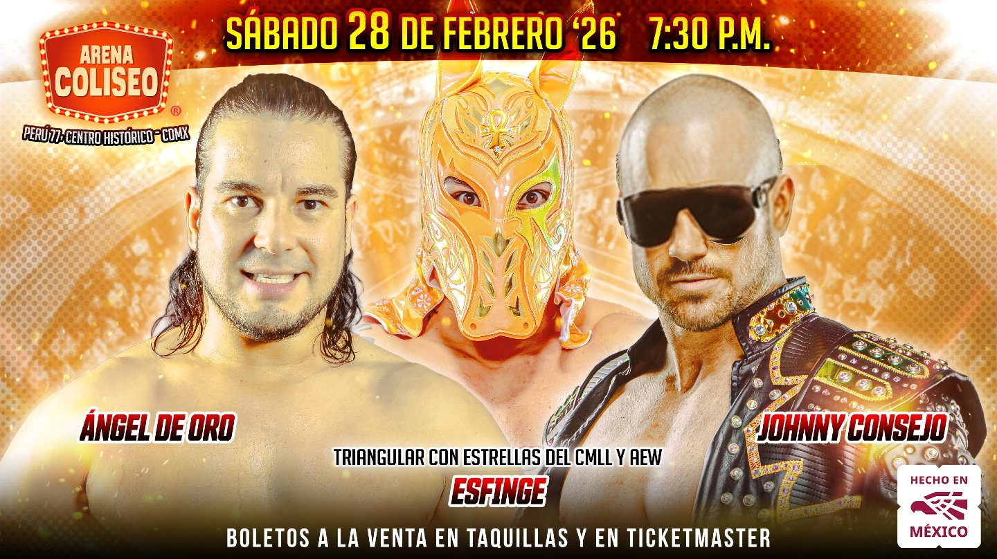CMLL Sábado de Coliseo Results (2/28/2026): Ángel de Oro vs. Esfinge vs. Johnny Consejo, More