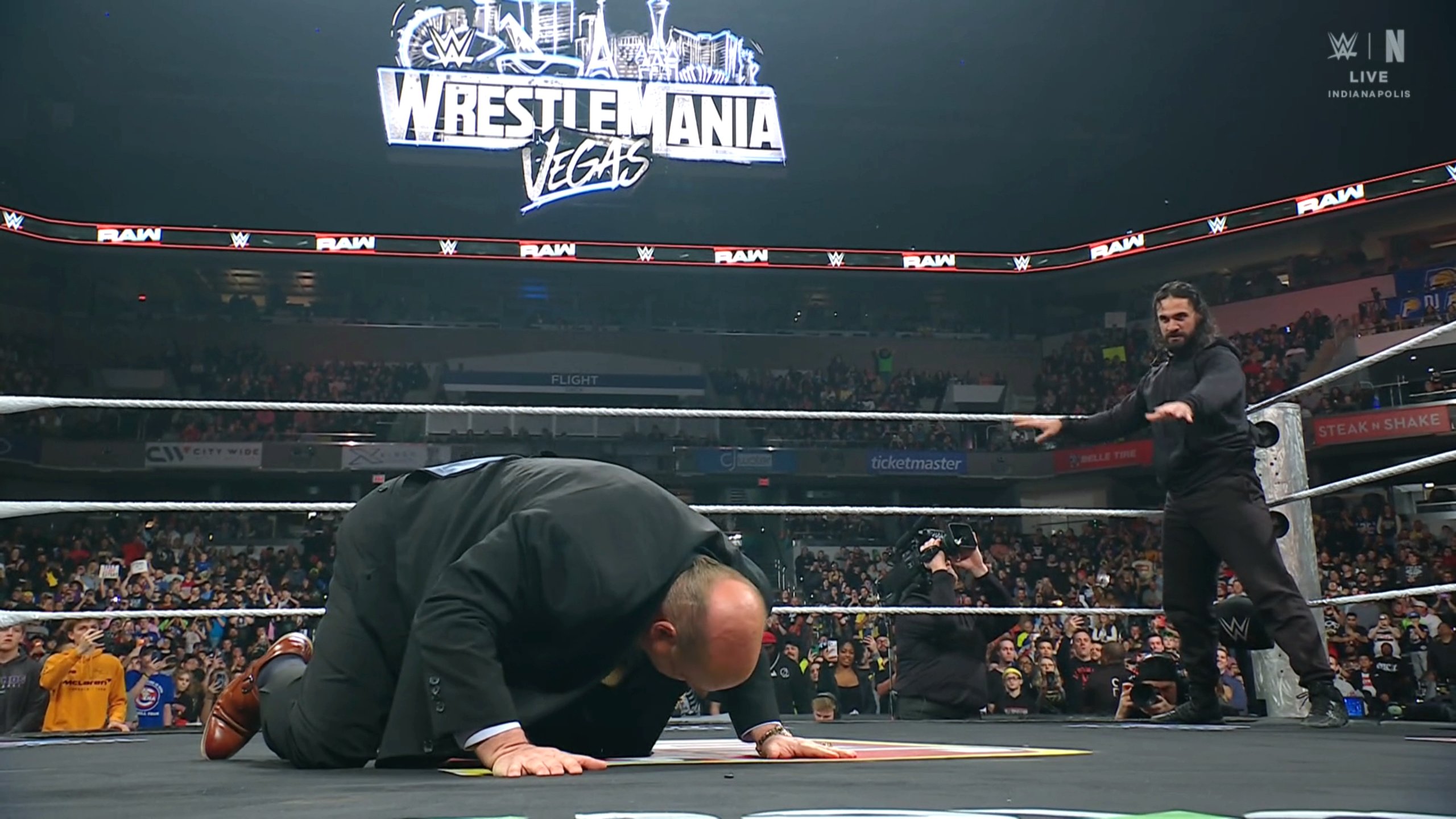 Seth Rollins Isn't Medically Cleared To Compete, Takes Out Paul Heyman With A Chair And A Stomp