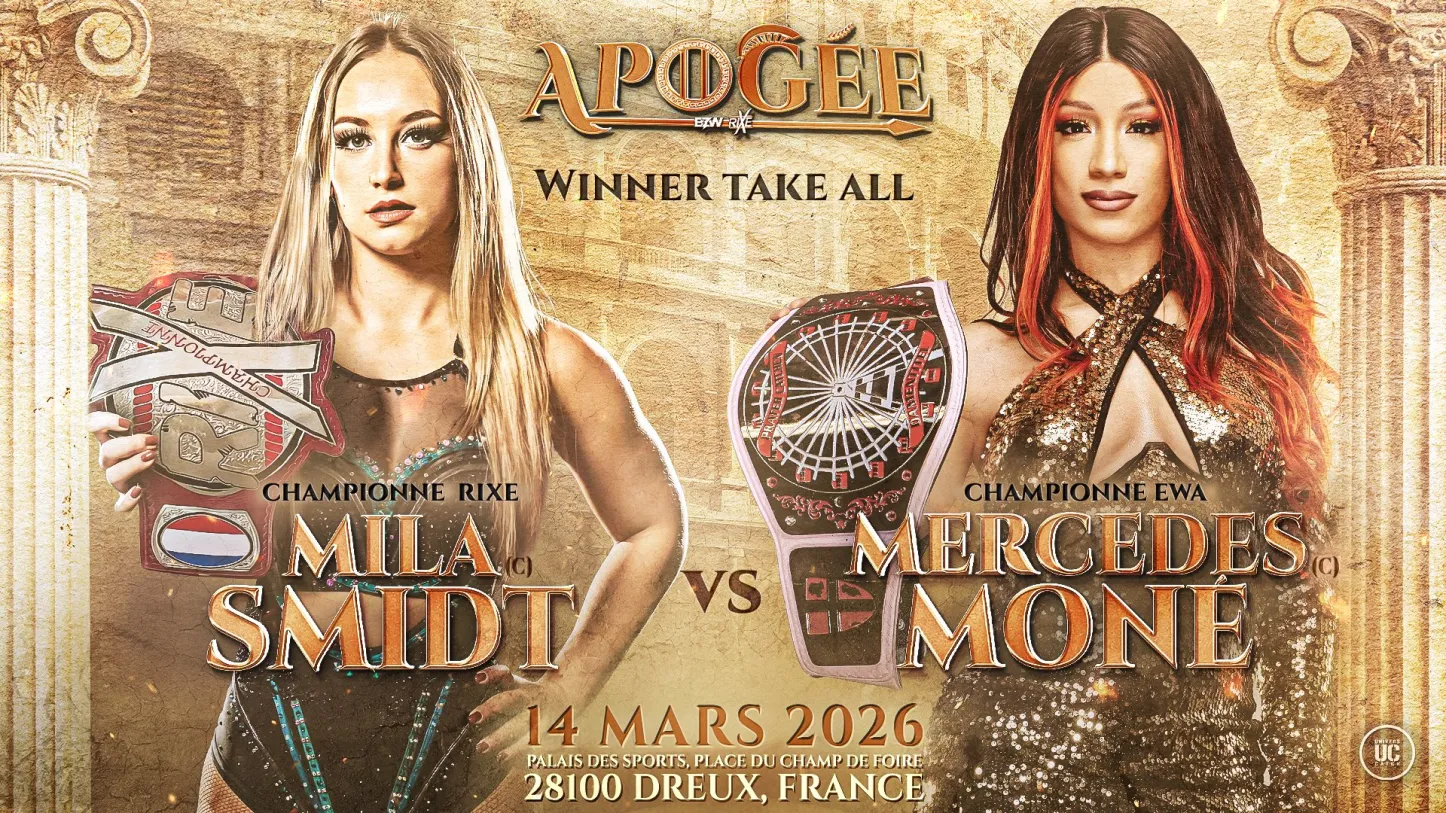 BZW x Rixe Apogee Results (3/14): Mercedes Mone, Ricky Sosa, Minoru Suzuki Compete