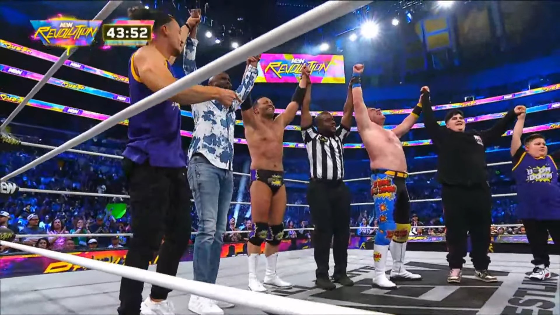 Big Boom AJ & QT Marshall Score Victory Over The Infantry On AEW Revolution Zero Hour, Wayne Brady Gets Involved