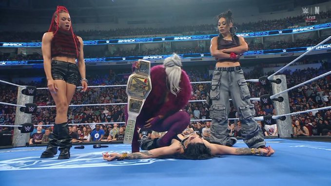 Jade Cargill, B-Fab & Michin Form Alliance On 3/20 WWE SmackDown, Attack Rhea Ripley