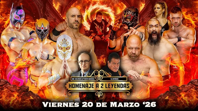 CMLL Homenaje a Dos Leyendas Results (3/20/2026): Satanico Retires, Claudio Castagnoli vs. Hechicero, Sky Team vs. Death Riders, More