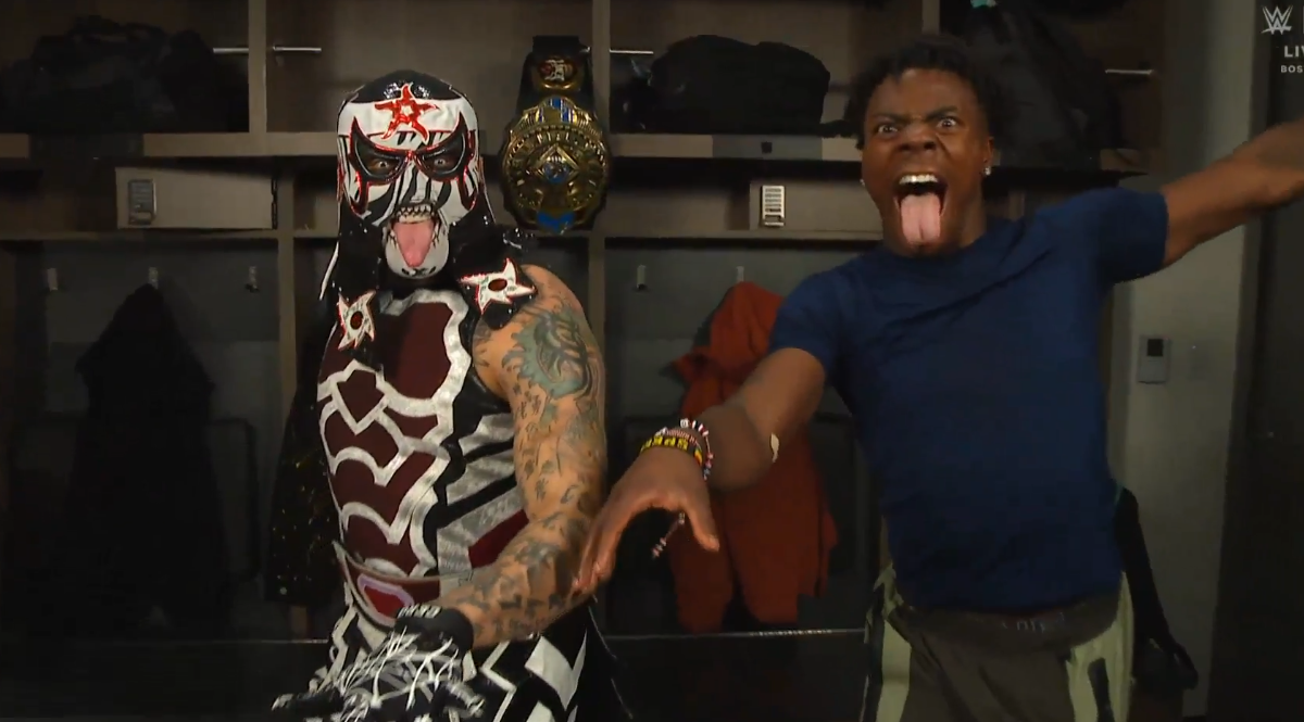 IShowSpeed Struts With Penta, Gets Cursed By Danhausen On WWE Raw