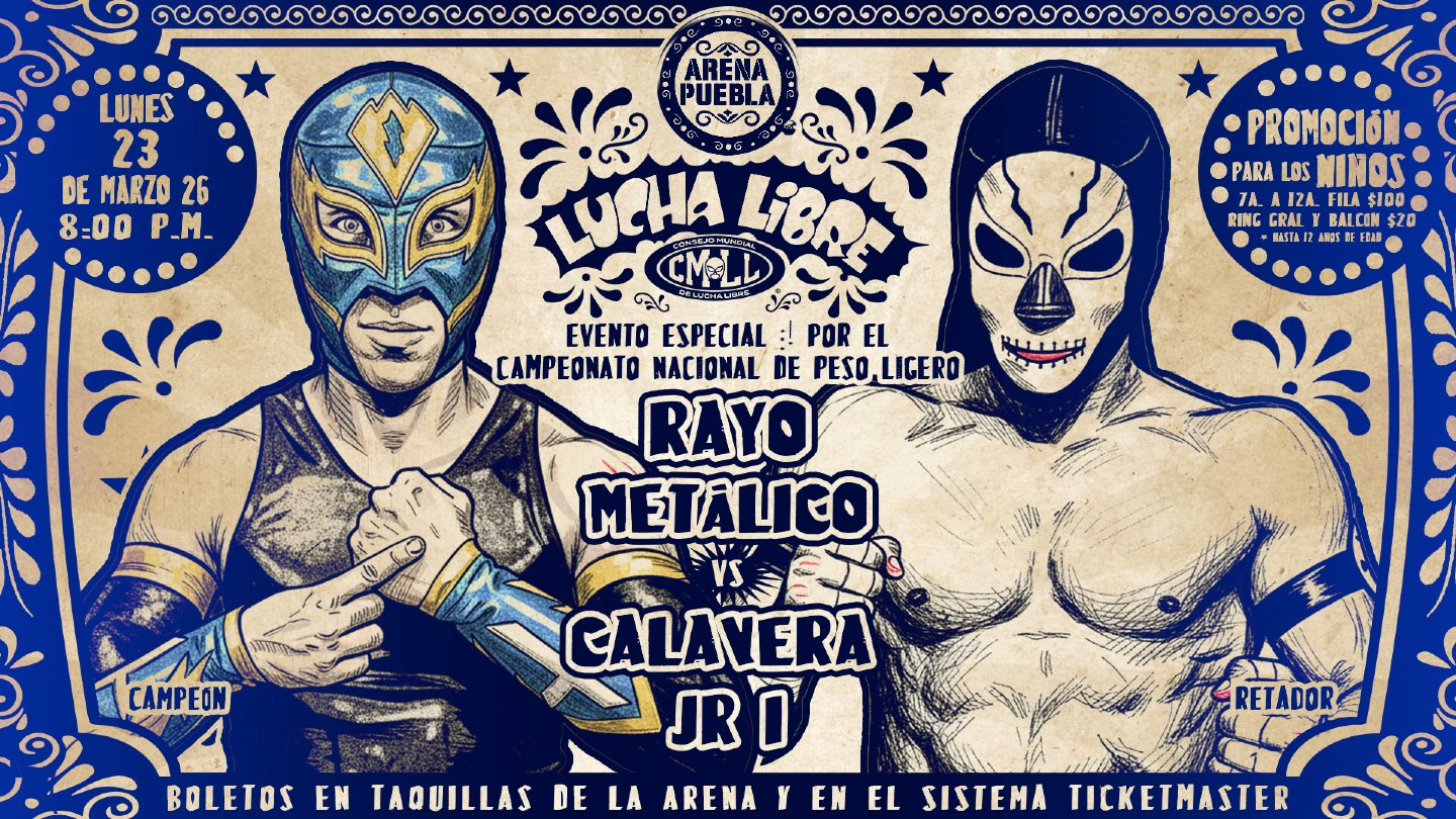 CMLL Lunes Clásico Results (3/23/2026): Rayo Metálico vs. Calavera Jr. I, Guerreros Laguneros vs. Infernales, More