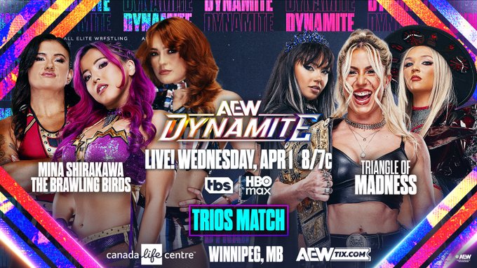 Mina Shirakawa & The Brawling Birds vs. Triangle of Madness für AEW ...
