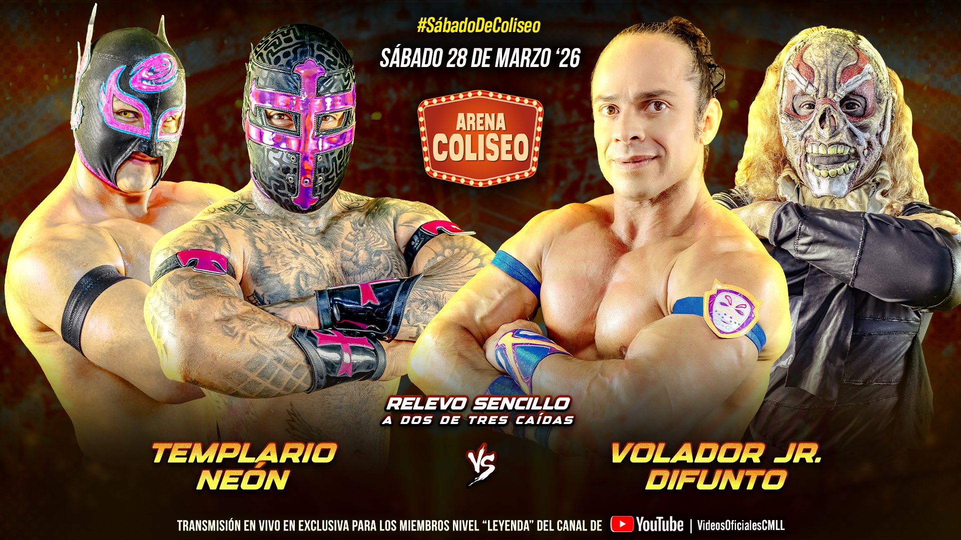 CMLL Sábado De Coliseo Results (3/28/2026)