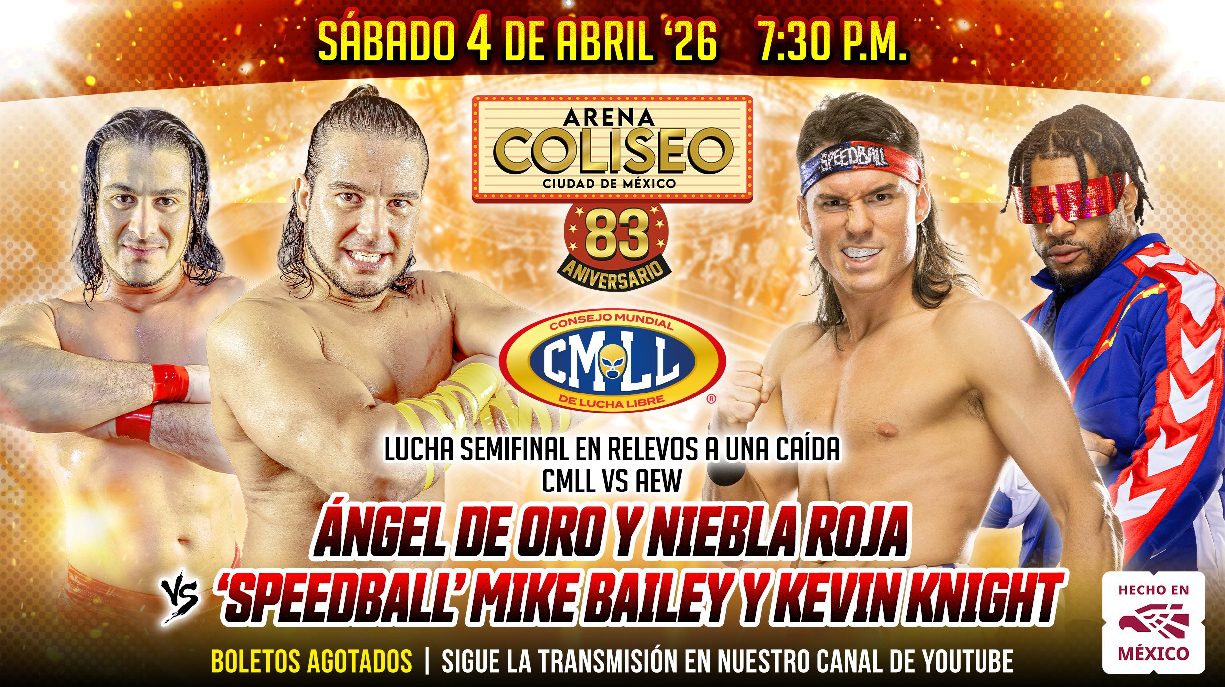 JetSpeed vs. Los Hermanos Chávez Added To CMLL Arena Coliseo’s 83rd Anniversary Show