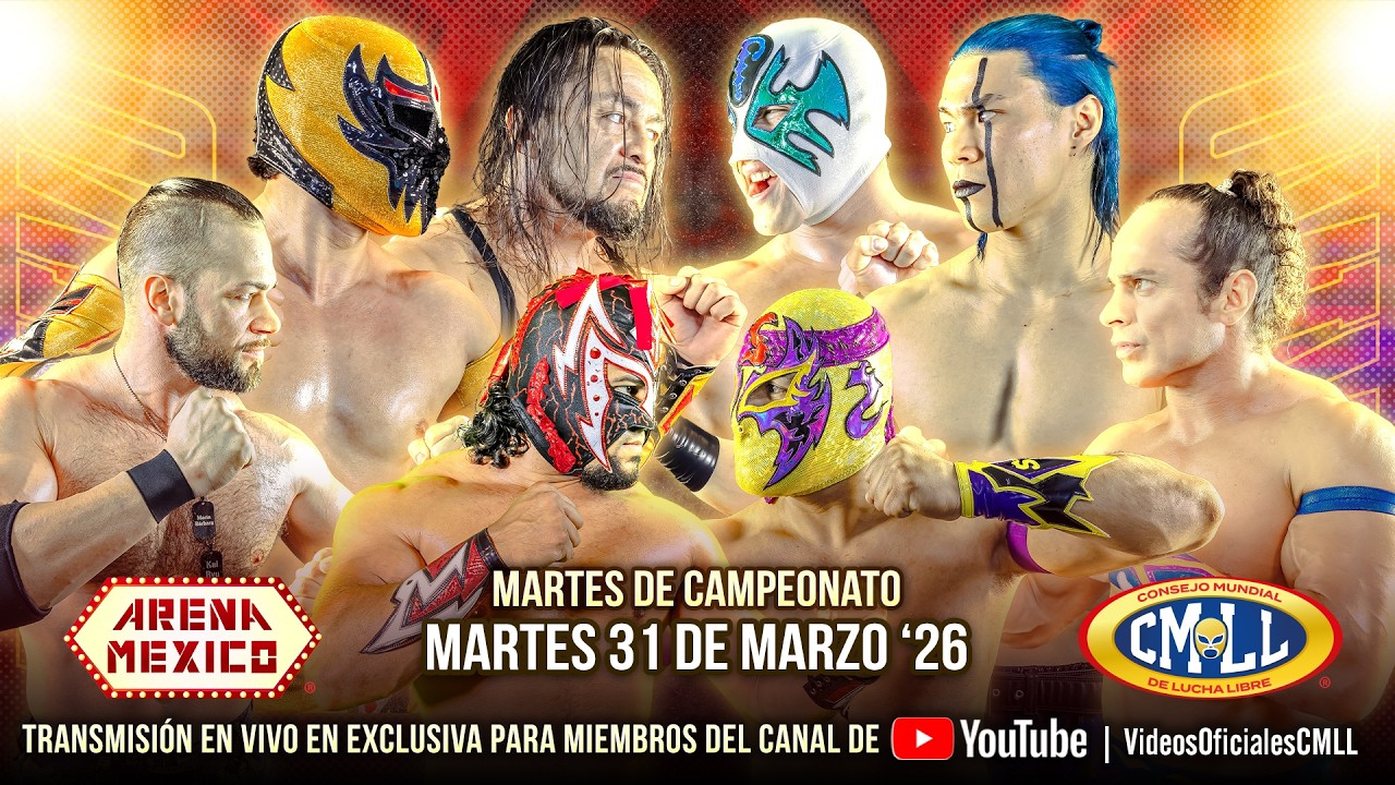 CMLL Martes de Arena Mexico Results (3/24/2026): Atlantis Jr. vs. Averno, Three More Title Matches