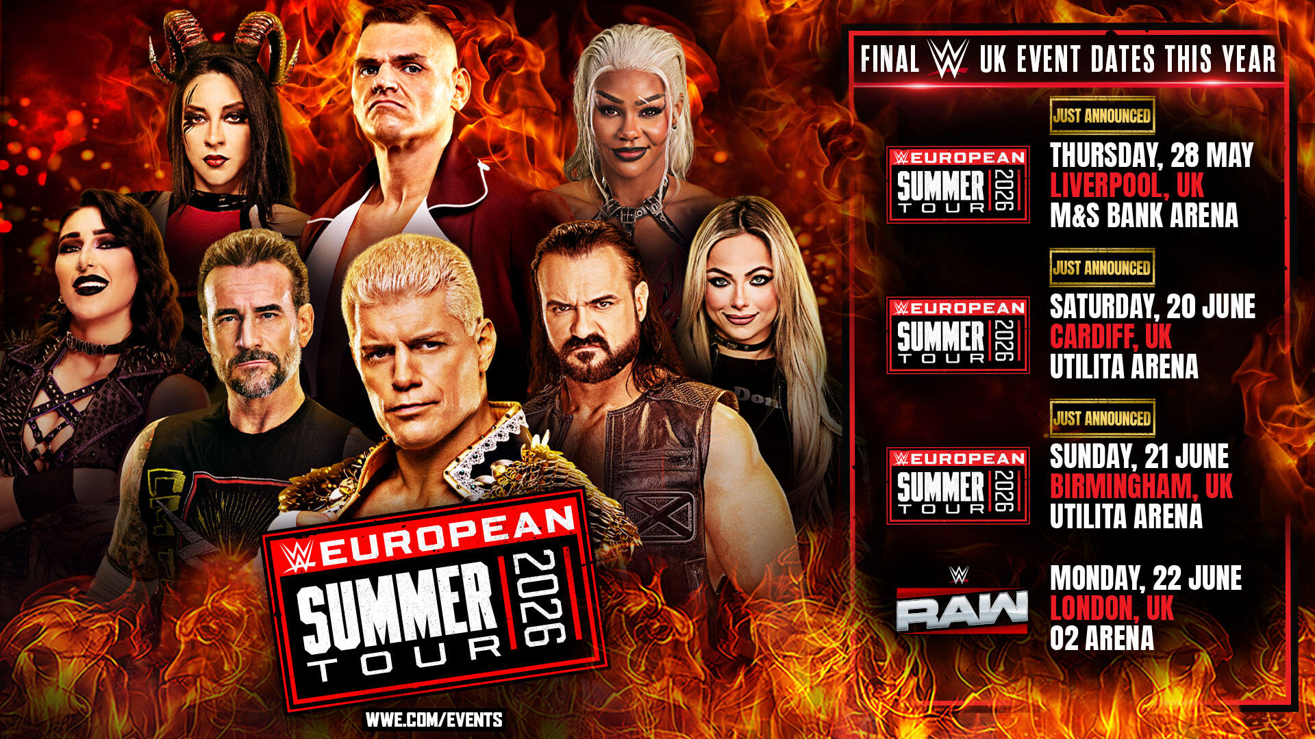 wwe european summer tour