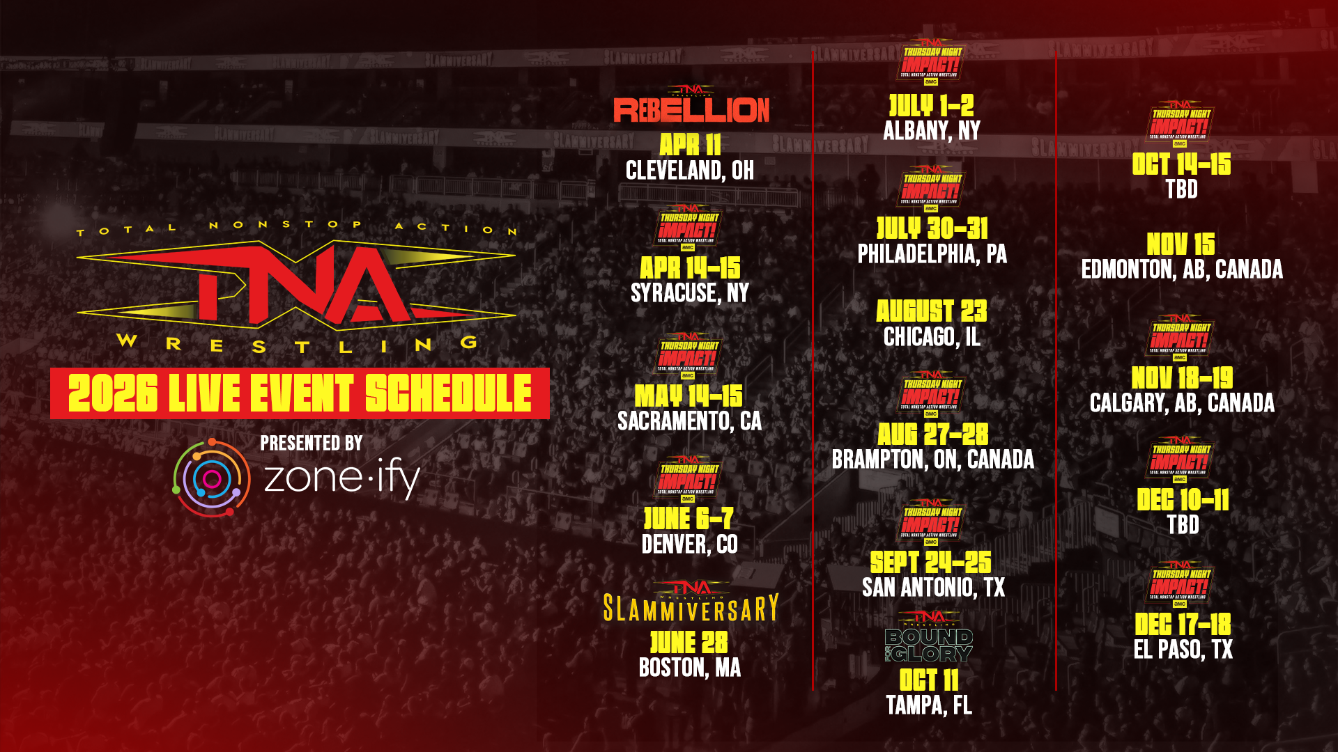 tna wrestling schedule