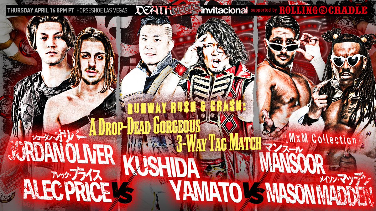 jordan oliver, alec price, kushida, yamato, mxm collection, mansoor, mason madden