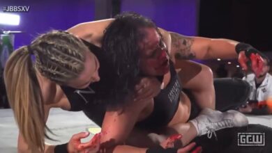Nattie Bloodies Shayna Baszler, Wins By Countout At Bloodsport XV