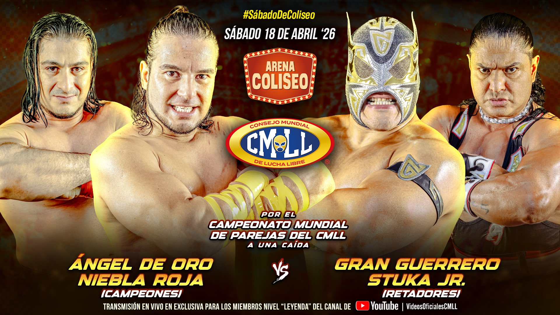 CMLL Sábado De Coliseo Results (4/18/2026)