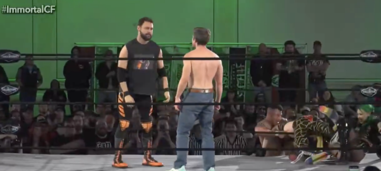 Sean Ross Sapp Tilde Bang’d By Bryan Alvarez At GCW Immortal Clusterfuck
