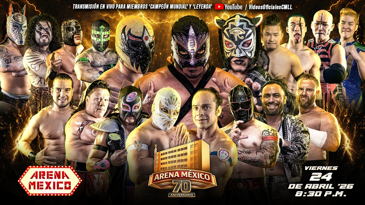CMLL Arena Mexico 70 Anniversary Results (4/24/2026)