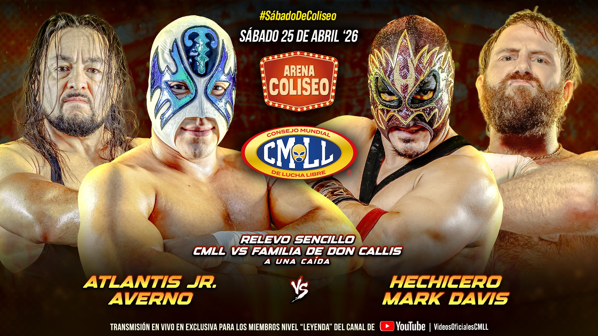 CMLL Sábado De Coliseo Results (4/25/2026)
