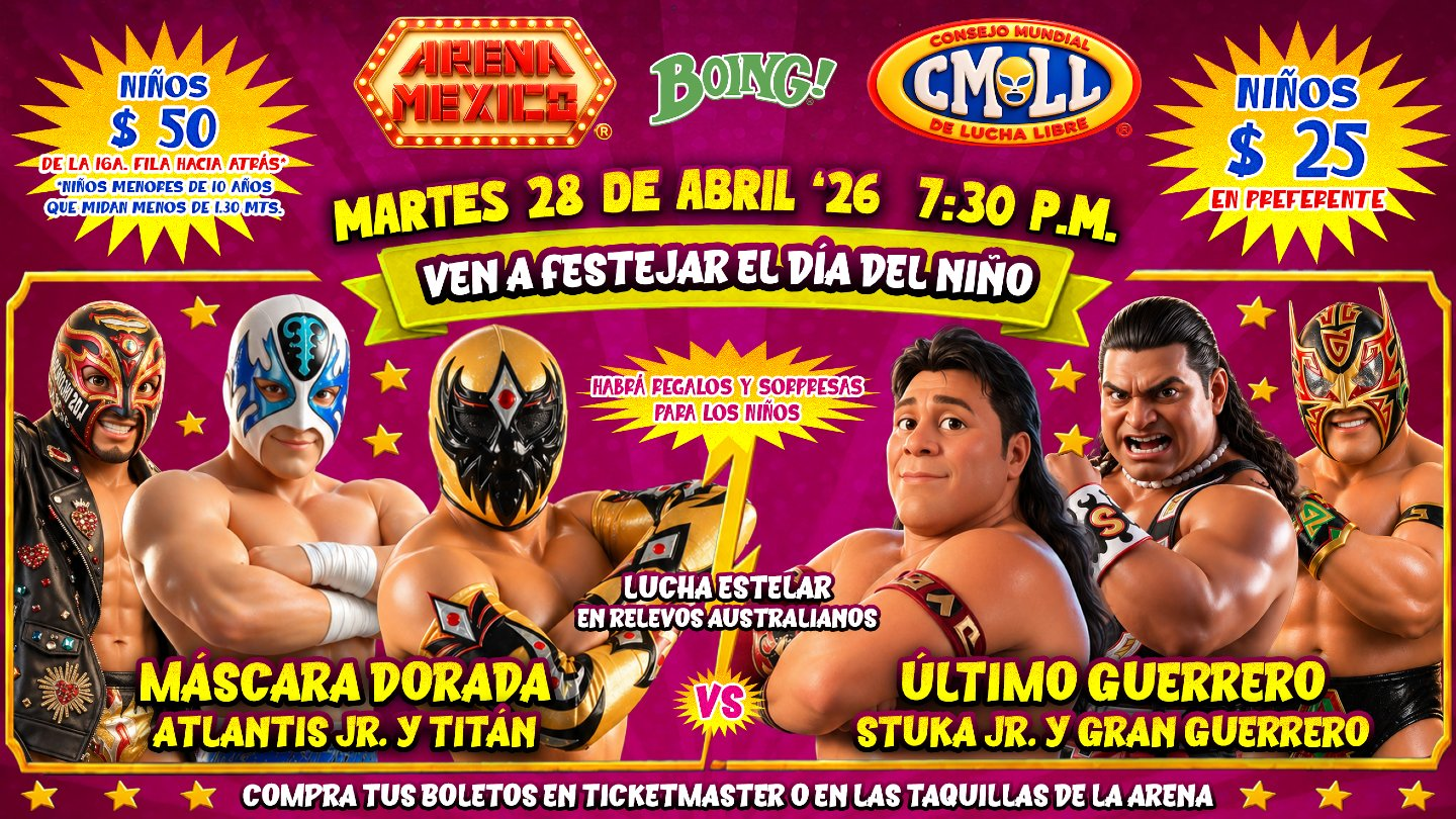 CMLL Martes de Arena Mexico Results (4/28/2026)