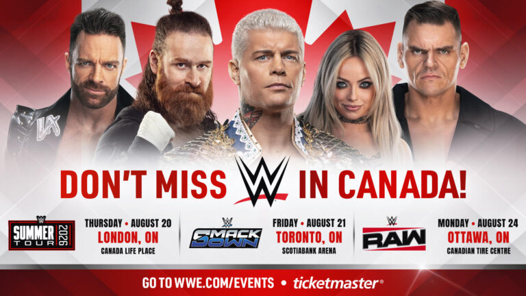 WWE Announces Three Events In Canada For August
